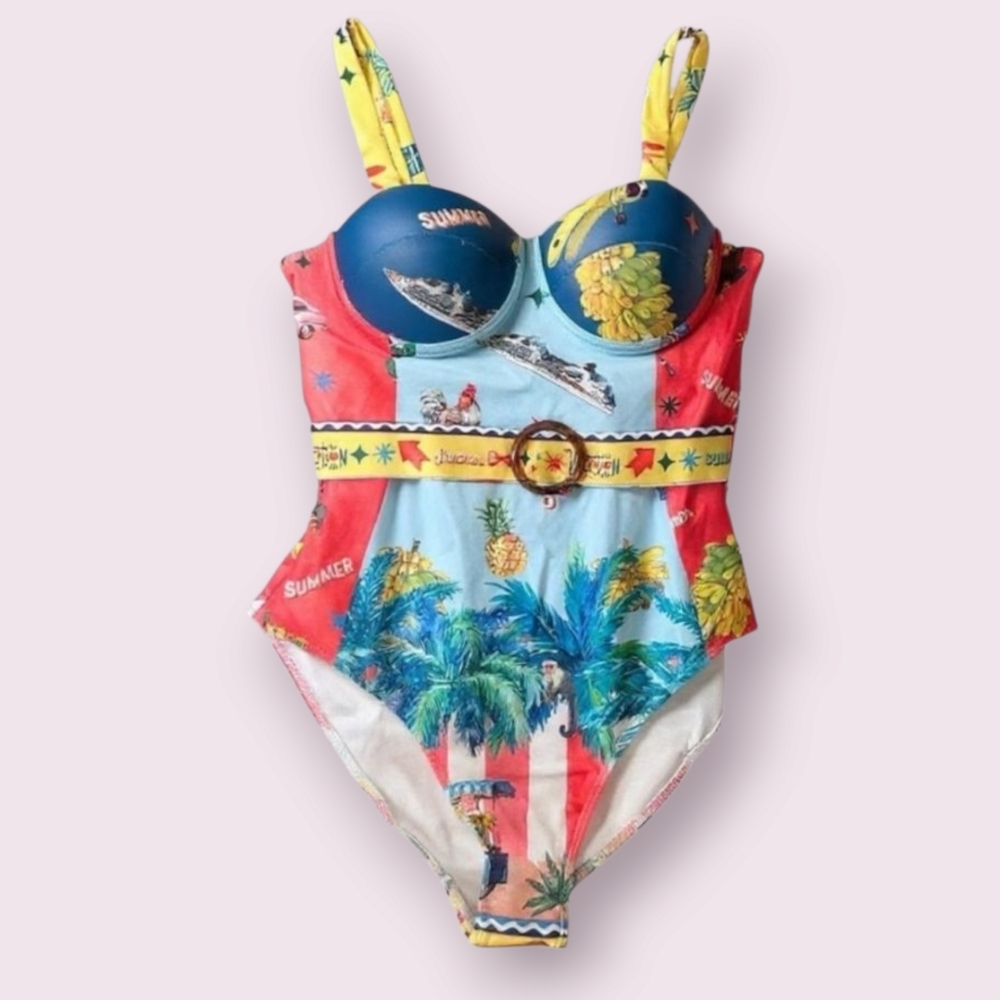 Endless Moon | Tropical One-Piece Bathing Suit